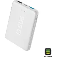 SBS Batterie externe Powerbank Pocket pour Smartphone 5000 mAh Blanc