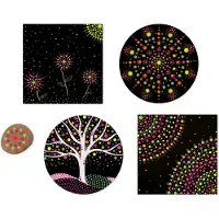 Janod Set créatif Dot Painting Set de peinture pour enfants à partir de 8 ans
