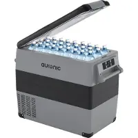 Auronic Glacière électrique à compresseur - 49.5L - Chargeur voiture 12V Prise de courant 230V - Gris
