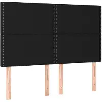vidaXL Têtes de lit 4 pcs. noir 72x5x78/88 cm Tissu