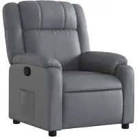 vidaXL Fauteuil relax gris similicuir