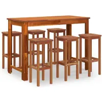 vidaXL Ensemble bar de jardin 7 pièces bois massif acacia