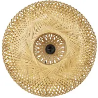 Mars & More : lampe murale en bambou, 32 cm (câble électrique inclus)*