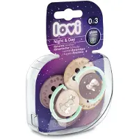 Lovi NIGHT&DAY Girl tétine 0-3 m 2 pcs