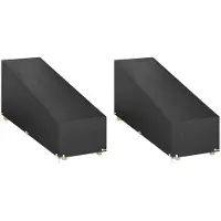 vidaXL Housses pour chaise longue 2 pcs 12 œillets 205x75x40/70 cm PE