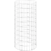 vidaXL Colonne de gabion Rond Acier galvanisé Ø50x100 cm
