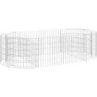 vidaXL Gabion haut-plateau Fer galvanisé 200x100x50 cm