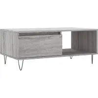 vidaXL Table basse Gris Sonoma 90x50x36,5 cm Bois composite