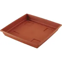 Hega hogar Lima Soucoupe Cachepot Carre Terracotta27cm (lot de 12)