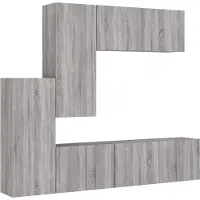 vidaXL Meuble-paroi 5 pièces Gris Sonoma Bois composite