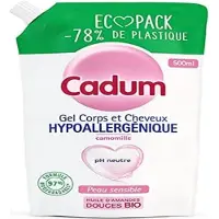 Cadum Ecopack Gel Corps Et Cheveux Cadum Hypoallergénique 500ml