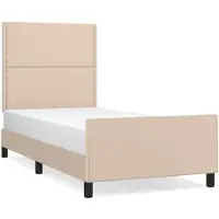 vidaXL Cadre de lit sans matelas cappuccino 90x200 cm similicuir
