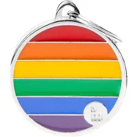 My Family Médaille Pour Animaux Rainbow Big Circle