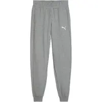 Puma Pantalon de sport gris chiné / blanc