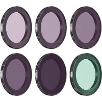 FreeWell Dji Action 4 Action Camera Filter 6 Units Noir