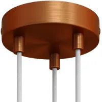 Creative Cables 3 trous Kit de rosace de plafond Brushed Copper