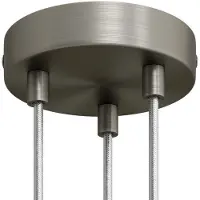 Creative Cables 3 trous Kit de rosace de plafond Brushed Titanium