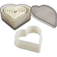 Ibili Ensemble professionnel de poinçons de cœur en nylon - 7pcs