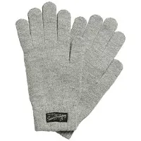 Superdry Femme Gants à Logo Unisexes Essential, Gris, Taille: M/L