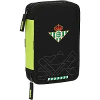 Safta Sac à ressort double Noir Vert Néon 12.5 x 19.5 x 4 cm (28 pièces)