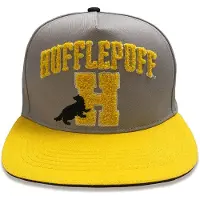 Harry Potter Casquette de Harry Potter - College Hufflepuff - pour Unisexe - gris/jaune - Taille Standard