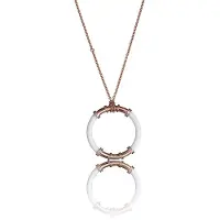 Time Force Pendentif - - TS5136CR - Acier - Blanc Doré - 45 cm