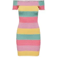 ONLY Elila Off Shoulder Smock Robe à manches courtes Multicolore M Femme Multicolore M