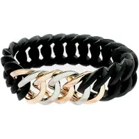 The-rubz Bracelet - - 100178 - Noir et Gris - Acier inoxydable - Silicone