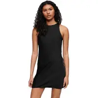 Superdry Femme Mini-robe en Satin à dos Nageur Noir Taille: 44