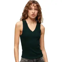Superdry Femme Débardeur Avec Liseré en Dentelle Athletic Essentials Vert Taille: 10-12