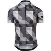 Agu Maillot de Vélo AGU Homme Short Sleeve Triangle Stripe Essential Black-S