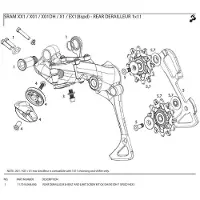 Sram Dérailleur Arrière Vis De Serrage Rd Xo1dh / Gxdh 7v