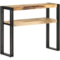 vidaXL Table console 90x30x75 cm Bois de manguier brut