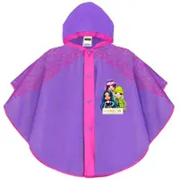 Perletti Cape de Pluie Rainbow High pour Enfant Fille 3/6 Ans - Poncho Lilas Fuchsia Imperméable avec Capuche et Boutons Pression - Manteau EVA avec Inscriptions Colorées Fillette (3-6 Ans, Violet)