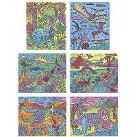 Janod Atelier - Peinture magique dinosaure set de bricolage pour enfants