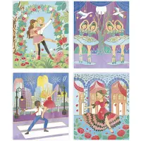 Janod kit de bricolage plaque d'or danseuses aquarelle peinture enfants