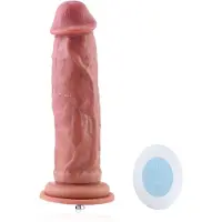 Hismith Premium Gode vibrant avec télécommande 23 CM KlicLok Beige