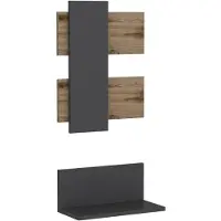 Kalune Design Buffet Woody Fashion - 22x45x20 cm - Antracite/chêne
