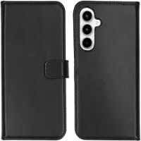 Selencia Étui portefeuille en cuir véritable Samsung Galaxy A35 - Noir