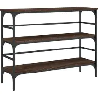 vidaXL Table console chêne marron 100x32x75 cm bois d'ingénierie