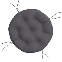 vidaXL Coussin Rond Anthracite Ø 60 X11 Cm Tissu Oxford
