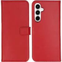 Selencia Étui portefeuille en cuir véritable pour Samsung Galaxy A55 - Rouge