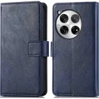 IMoshion Étui de télephone portefeuille de luxe pour OnePlus 12 - Bleu foncé