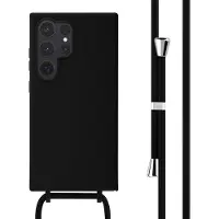 IMoshion Coque en silicone avec cordon pour Samsung Galaxy S24 Ultra - Noir