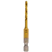 Makita hss-tin 1/4" hex 3.5x70mm metal drill bit