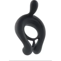 Playboy Toys Pleasure Triple Play Black Anneau pénien à vibrations 1 pcs
