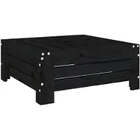 vidaXL Habillage pour pied de parasol noir pin massif