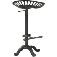 vidaXL Tabouret de bar noir en fonte