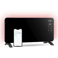 FlinQ Smart Panel Heater with WiFi - Chauffage électrique - Panneau chauffant - Chauffage électrique - Convecteur - Chauffage portable - 2000W - Noir