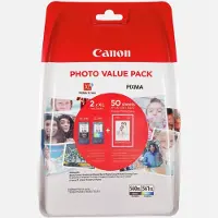 Canon Cartouche d'encre PG560XL/CL561XL - Couleur & Noir + Sac de retour (Can560P561BCMYB) (CL)